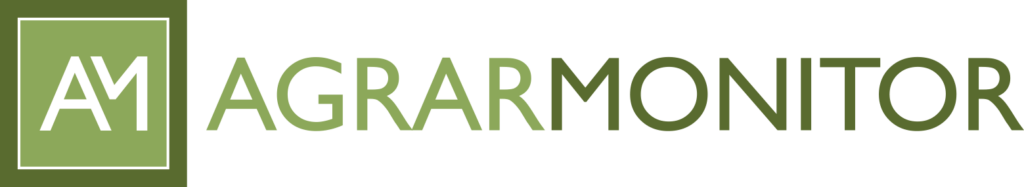Logo mit den Buchstaben AM in einem Quadrat, daneben der Text AGRARMONITOR in grünen Großbuchstaben.