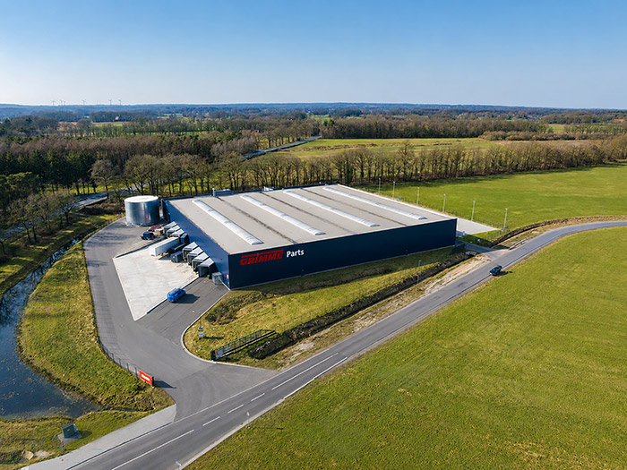 Bild: Das neue GRIMME Parts Center unterstützt die weltweite Versorgung mit Original-Teilen in mehr als 120 Ländern. © GRIMME